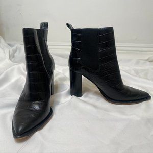 Vince Camuto Ellea Bootie with Croc Print Leather, Size 7